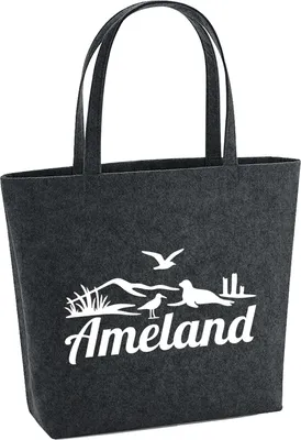 Produktbild von Huuraa Filzshopper Ameland Niederlande 22 Liter Charcoal Melange Filztasche Geschenkidee