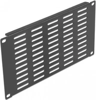 Image de Delock Panneau de support et de ventilation (horizontal) - montable sur rack - noir - 3U - 25.4 cm (10")