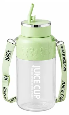 Immagine prodotto di Verk 07558: Frullatore portatile per smoothie con cannuccia e tracolla, alimentazione USB, capacità 1200 ml, colore verde