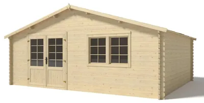 Immagine prodotto di Casetta da giardino in legno - 30m2 - 6x5m - 40mm - colore: naturale