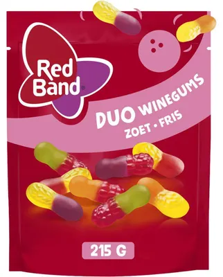 Produktbild von Red Band Duo Winegums, süß und frisch, 215 g – Fruchtige, weiche Gummis