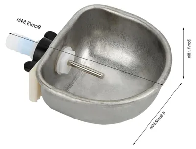 Produktbild von 10 Stück Kaninchen Wassertränke Zuchtausrüstung Edelstahl Nippeltrinker Futterbehälter