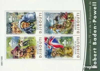 Produktbild von Briefmarken Dschibuti 2016 Mi 939-942 Kleinbogen (kompl. Ausg.) postfrisch Pfadfinder