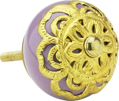 Image de Lisbeth Dahl Poignée de meuble 4cm Bouton de meuble Bouton de porte Poignée d'armoire Acrylique Métal doré