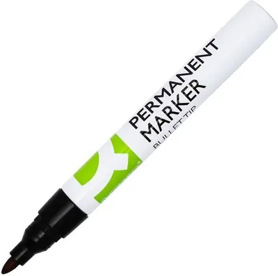 Obrázek produktu pro Permanentní popisovač s kovovým tělem Q-Connect - kulatý hrot, černý