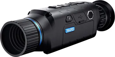 A black Pard Leopard 256 thermal imaging camera is shown against a white background.