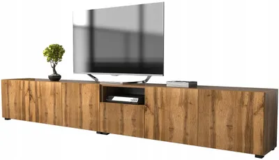 Zdjęcie produktu dla Komoda Szafka rtv pod telewizor 300cm 300 dąb wotan