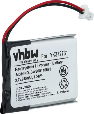Produktbild von vhbw Akku Ersatz für Golf Buddy YK372731, PL482730 für GPS Navigation Navi (280 mAh, 3,7 V, Li-Polymer)