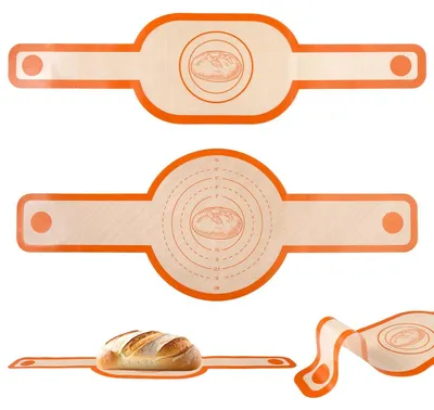 Produktbild von Silikon-Backmatte für Sauerteigbrot - Hitzebeständige Brotbackform - 2 Stück Set