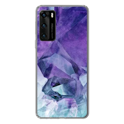 Produktbild von MuchoWow® Handyhülle Schutzhülle Hülle für Huawei P40 Mineralien - Naturstein - Kristalle Silikon Softcase Handy Hülle - Handytasche