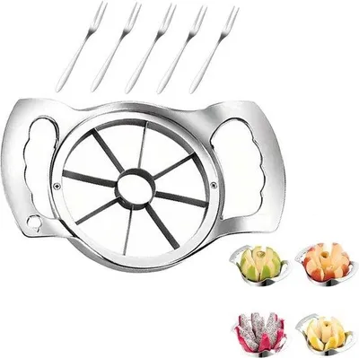 Immagine prodotto di Tagliafrutta ultra sottile - tagliapere - tagliafrutta - per tagliare la frutta in modo uniforme - con lame affilate