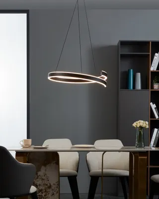 Productafbeelding van Eglo LED Smart Pendelleuchte Andabaia-Z Schwarz 42,5W 5300lm CCT 3000K - 6500K Dimmbar App Google Alexa Bluetooth ZigBee