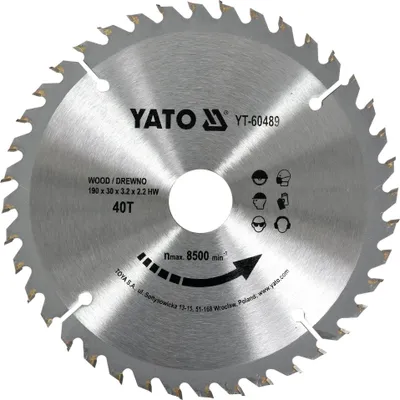 Immagine prodotto di Lama in metallo duro 190x30mm 40Z