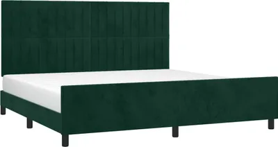 Obrázek produktu pro vidaXL Rám postele bez matrace tmavě zelený 200x200 cm sametový