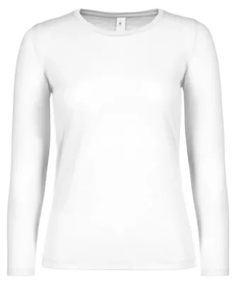 Obrázok produktu pre B&C - Dámske tričko s dlhým rukávom „#E150“ FK2606 (3XL) (biele)