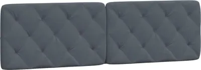 Produktbild von vidaXL Kopfteil-Kissen Dunkelgrau 180 cm Samt