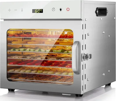 Zdjęcie produktu dla Automatyczny parowar ze stali nierdzewnej, 8 poziomów, regulacja temperatury do 90°C, wolny od BPA, przeznaczony do gotowania warzyw