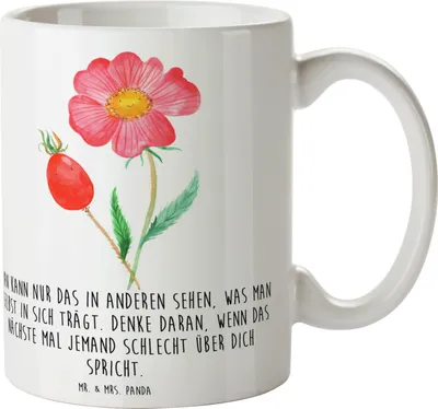 Produktbild von Mr. & Mrs. Panda Tasse Mobbing bewältigen Spiegelbild - Weiß - Geschenk, Ermutigung, Teetasse, innere Stärke, Lächeln, Selbstvertrauen, Kaffeepott, Trost, Kaffeetasse