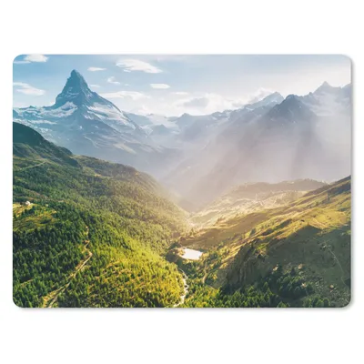 Produktbild von MuchoWow® Mauspad Mousepad Berge - Pflanzen - Landschaft 23x19 cm - Mousepads - Maus Mat - Pad - Mausunterlage - Schreibtischunterlage - Mauspad