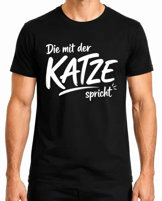 Imagen del producto de Camiseta para hombre, color , talla S, con el texto: "Camiseta divertida para quien habla con los gatos. Regalo original. Sarcasmo."