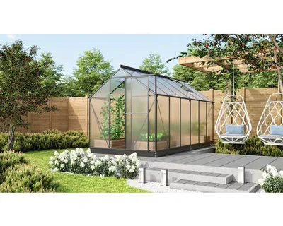 Produktbild von Vitavia Gewächshaus "Triton 7500" inkl. Stahlfundament schwarz 7,5 m² 4 mm HKP