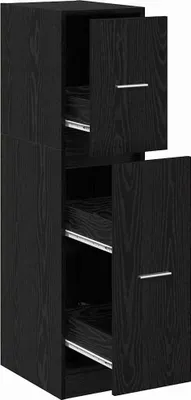 Image de Cabinet de Pharmacie Chêne noir 30 x 41 x 118 cm