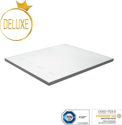 Genius Eazzzy Topper Deluxe 180x200cm Höhe 9 cm H2 H3 - orthopädische Matratzentopper für Matratze & Boxspringbett aus Gelschaum | Matratzenauflage