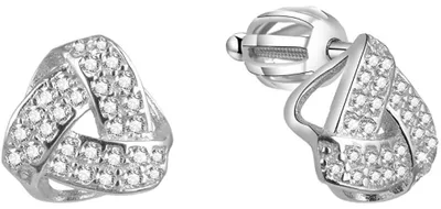 Image de Boucles d'oreilles en argent avec zircons AGUP1573S