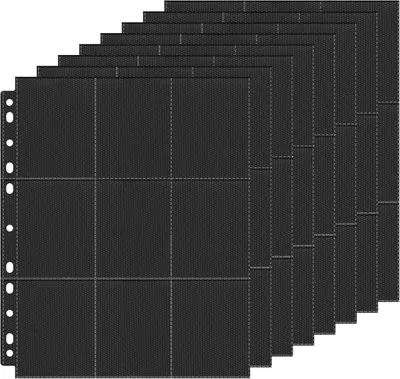 Produktbild von Karten Hüllen 40 Seiten 720 Taschen Sammelkarten Hüllen Leere Schwarz Sammelkarten Folien Standard-Größe für eine Vielzahl von Ringbücher Sammelmappe
