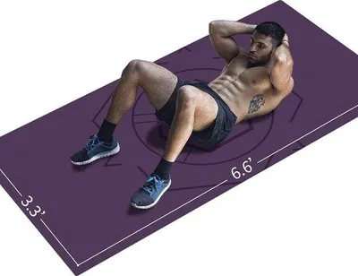 Productafbeelding van Famanu Yogamat: Extra grote, antislip mat van TPE voor fitness en Pilates - 200 cm x 100 cm x 6 mm