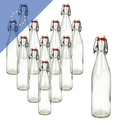 Productafbeelding van Set van 12 Glazen Flessen 500 ml met Beugelsluiting