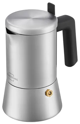 Espressokocher Edelstahl 200 ml, 4 Tassen, für Induktion, Camping