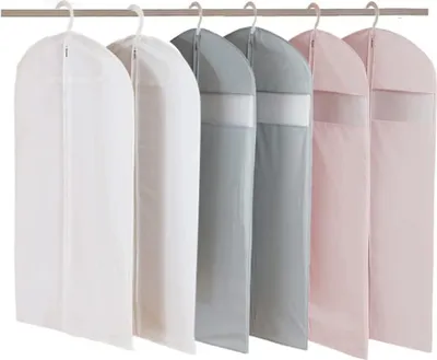 Produktbild von 6 PCS Kleidersack Select Zone 60 x 90 cm Wasserdichte Mottensichere Kleiderhülle mit Reißverschluss für Anzug und Kleid