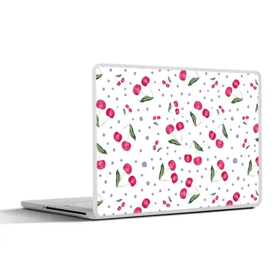 Produktbild von MuchoWow® Laptop Aufkleber Sticker Cover Kirschen - Obst - Weiß 40x30 cm - Laptop Dekoration - Selbstklebend