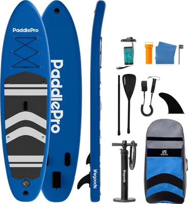 Produktbild von LifeGoods PaddlePro SUP Board - Aufblasbares Paddle Board - Komplettes Set - Max. 150 KG - 320x81 cm - Blau