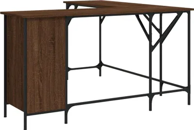 Obrázek produktu pro vidaXL Psací stůl hnědý dubový vzhled 141x141x75 cm materiál na bázi dřeva