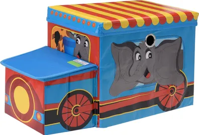 Produktbild von Spielzeug Kiste - Kinder Hocker Sitzbank Zirkus faltbar