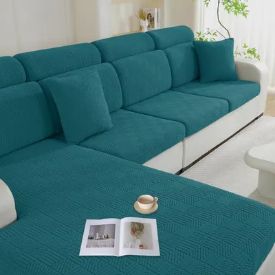 Immagine prodotto di Copertura elastica per cuscino da seduta, colore verde scuro, adatta a un posto