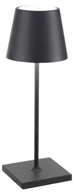 Immagine prodotto di Lampada a led da tavolo Poldina Pro Mini Grigio Scuro ricaricabile e dimmerabile con batteria fino a 12 ore