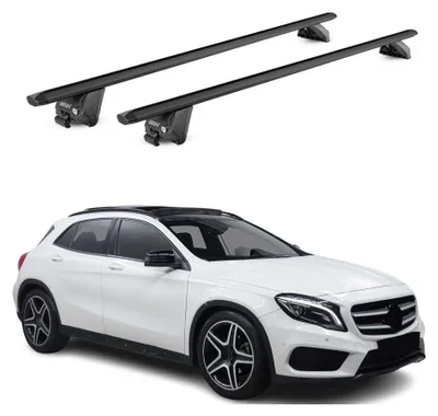 Produktbild von Dachträger für Mercedes GLA X156 2014-2020 100kg Aluminium Schwarz 2 tlg, KI-generiertes Bild
