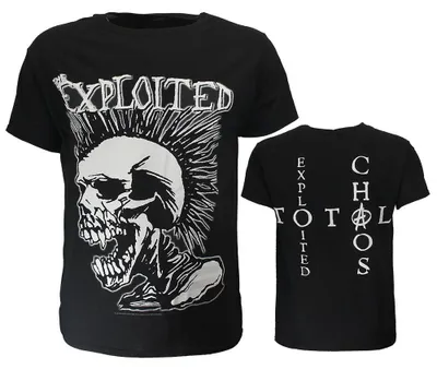 Produktbild von Das ausgebeutete Mohikaner-Schädel-T-Shirt - M