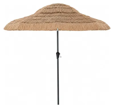 Produktbild von KOMFOTTEU Sonnenschirm Hawaii, Ø 275 cm knickbarer Strandschirm Stroh