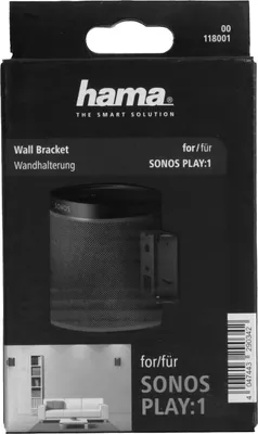 Produktbild von HAMA Wandhalterung Sonos Play1 Tilt Black