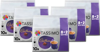 Immagine prodotto di TASSIMO Capsule Cadbury Hot Chocolate T Discs 5 x 10 capsule di cioccolato per bevande