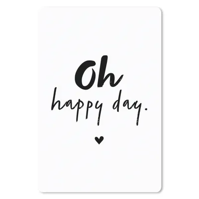 Produktbild von MuchoWow® Mauspad Mousepad Zitate - Oh happy day - Sprichwörter - Glück 18x27 cm - Mousepads - Maus Mat - Pad - Mausunterlage
