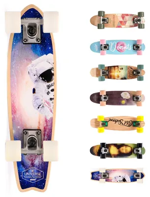 Productafbeelding van Retro Houten Skateboard voor Kinderen en Tieners
