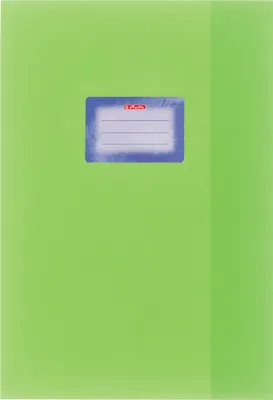 Produktbild von 5 Herlitz Heftumschläge / Hefthüllen DIN A4 / Baststruktur / Farbe: hellgrün