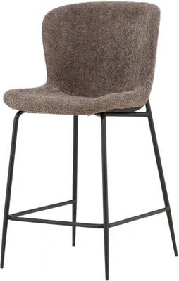 Obrázek produktu pro Barová židle FURNLUX Modesto Brown And Black 48cm / Hlavní barva: hnědá / Rozměry: 48 x 51 x 98 cm