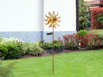 Produktbild von GLOBO 36573 Solarleuchte Metall goldfarben antik, LED