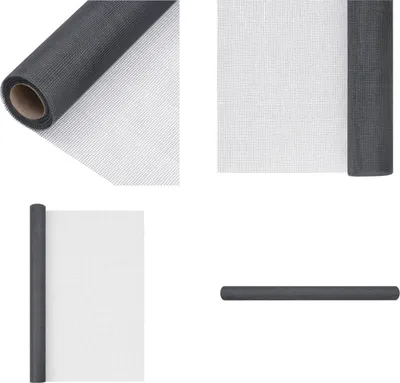 Image de vidaXL Moustiquaire Fibre de Verre 80x1000 cm Gris - Moustiquaire - Moustiquaire - Protection contre les insectes - Protection contre les moustiques